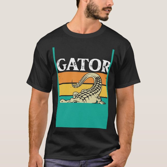 Camiseta Alligador de la huella trasera de Gator Boy (Anverso)