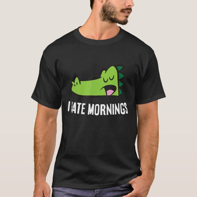 Camiseta Alligator Cansado Odio las mañanas (Anverso)