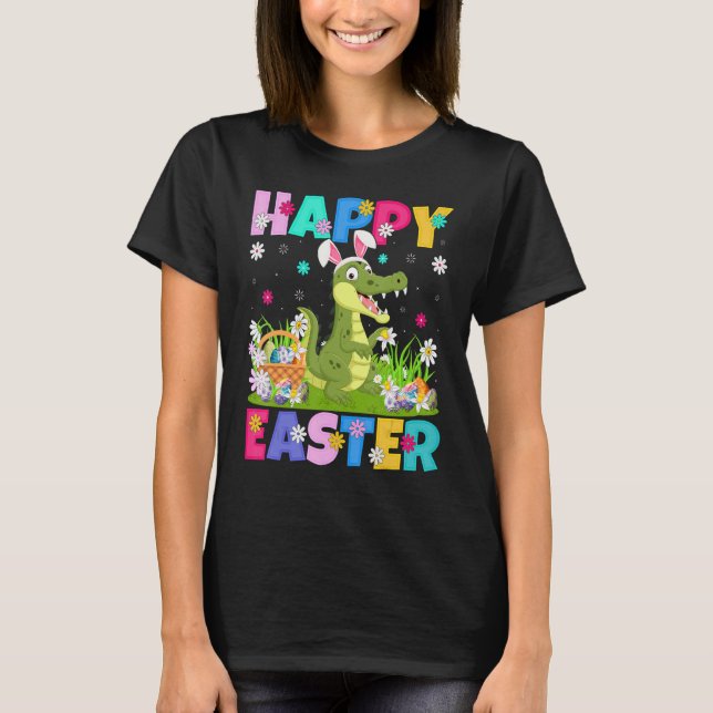 Camiseta Alligator Happy Easter Bunny Alligator Easter Su (Anverso)