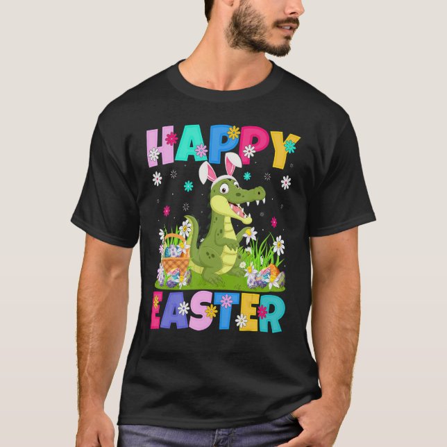 Camiseta Alligator Happy Easter Bunny Alligator Easter Su (Anverso)
