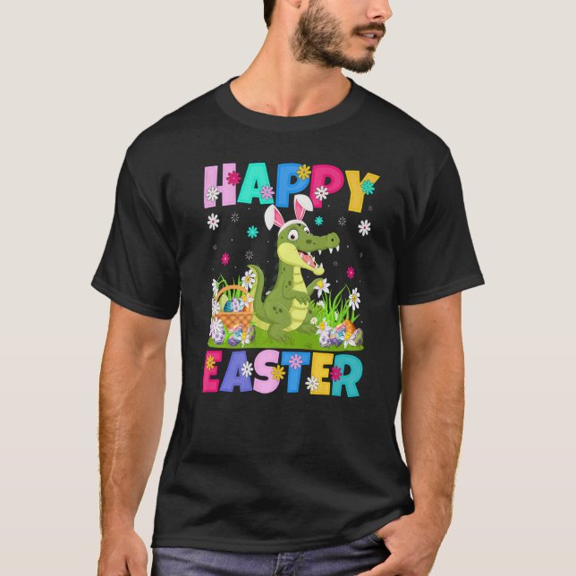 Camiseta Alligator Happy Easter Bunny Alligator Easter Sun (Anverso)