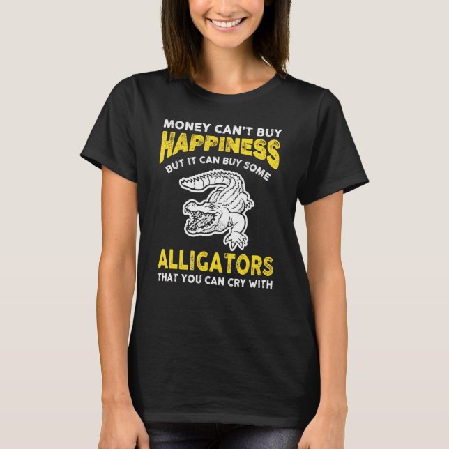 Camiseta Alligator Money Cant Buy Happiness Handcher Catche (Anverso)