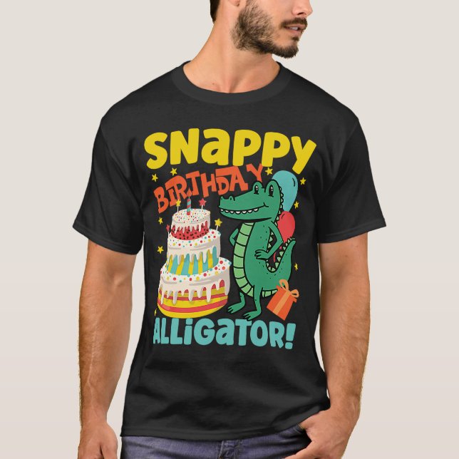 Camiseta Alligator Snappy Birthday (Anverso)
