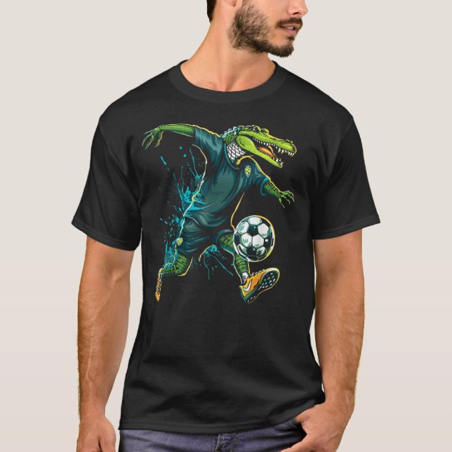 Camiseta Alligator Soccer Player Sports Fan Animal Lover Cr (Anverso)