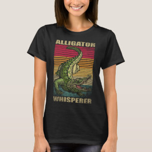Camiseta Alligator Whisperer Retro Vintage Molestias Estilo