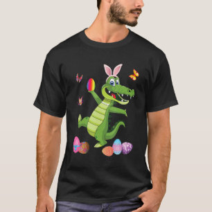 Camiseta Alligator Y Conejo Conejo Conejo Gorra Easter Eggs