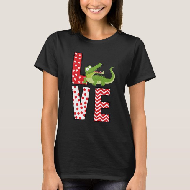 Camiseta Alligators Valentines Day Love Valentine Cute Hear (Anverso)