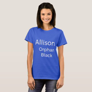 Camiseta Allison de orphan Black simple font fácil de leer