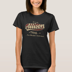 Camiseta ALLISON Name, ALLISON Family Name Escudo