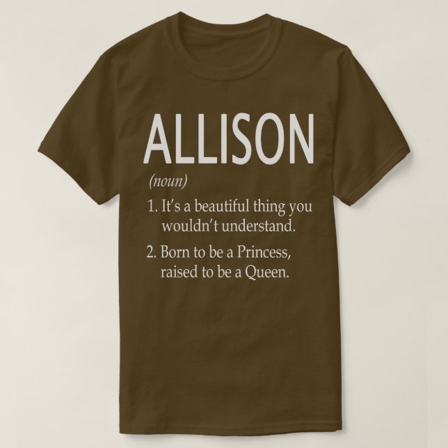 Camiseta Allison Name Gift (Diseño del anverso)