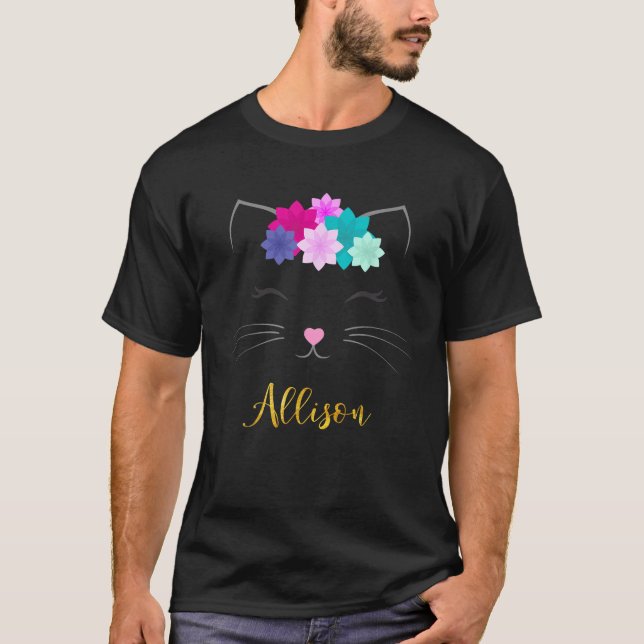 Camiseta Allison Name Gift Personalized Kitty Cat T Shirt (Anverso)