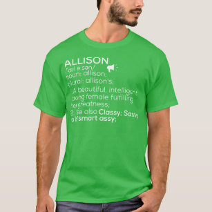 Camiseta Allison Nombre Allison Definición Allison Mujeres 