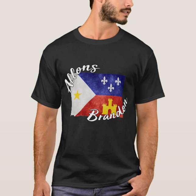 Camiseta Allons Brandon Louisiana Acadiana Bandera American (Anverso)