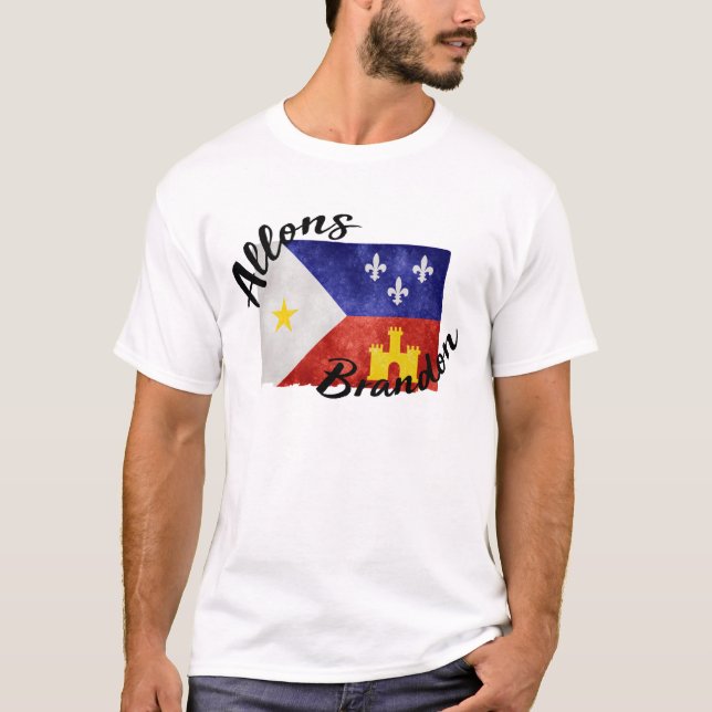Camiseta Allons Brandon Louisiana Acadiana Bandera Estadoun (Anverso)
