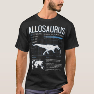Camiseta Allosaurus Dinosaur Facts T Shirt Mens Mujeres Niñ