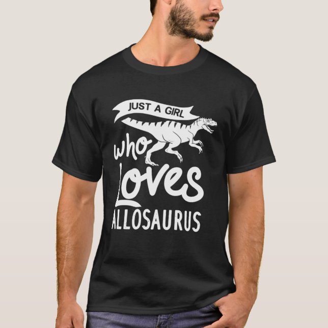 Camiseta Allosaurus Dinosaur  Skull Skeleton (Anverso)