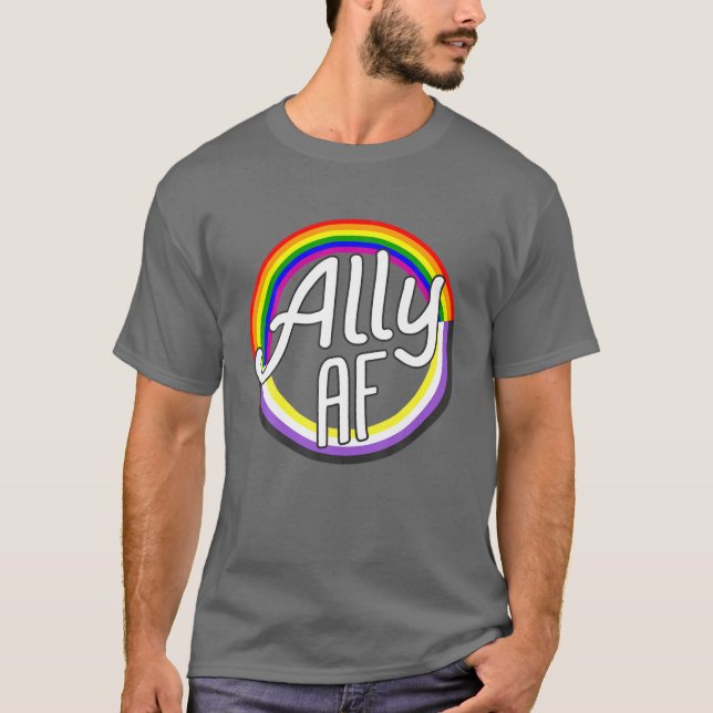 Camiseta ALLY AF Bandera No binaria Enby NB Equality Orgull (Anverso)