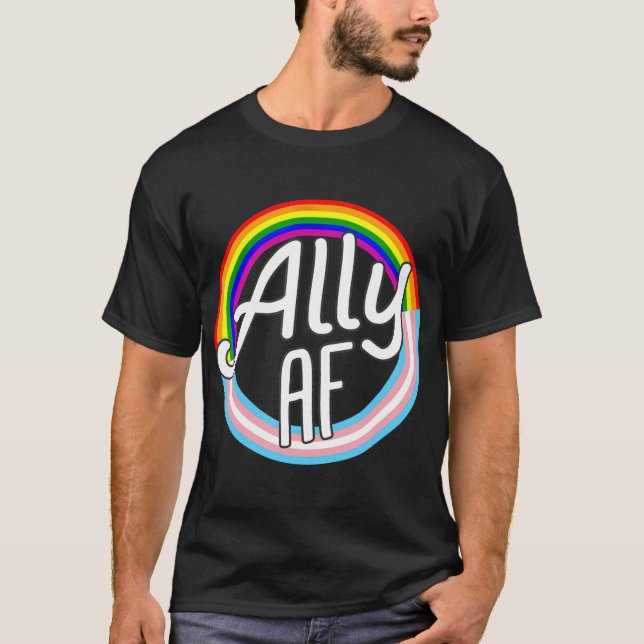 Camiseta ALLY AF enarbola la bandera de la igualdad de amor (Anverso)