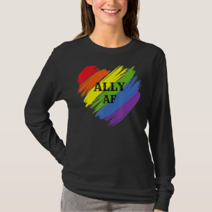 Camiseta Ally Af Gay Pride Mes Lgbt Rainbow Heart