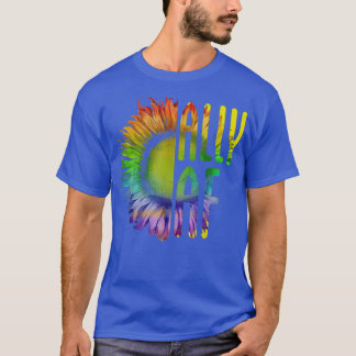 Camiseta Ally AF Gay Pride Month LGBT Rainbow Sunflower 