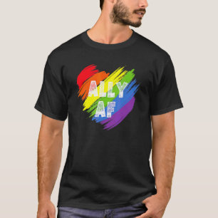 Camiseta Ally Af Heart Lgbt Community Orgulloso Ally Lgbt P