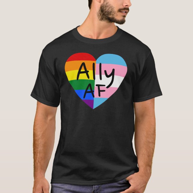 Camiseta Ally AF III - Orgullo gay de la bandera LGBTQ (Anverso)