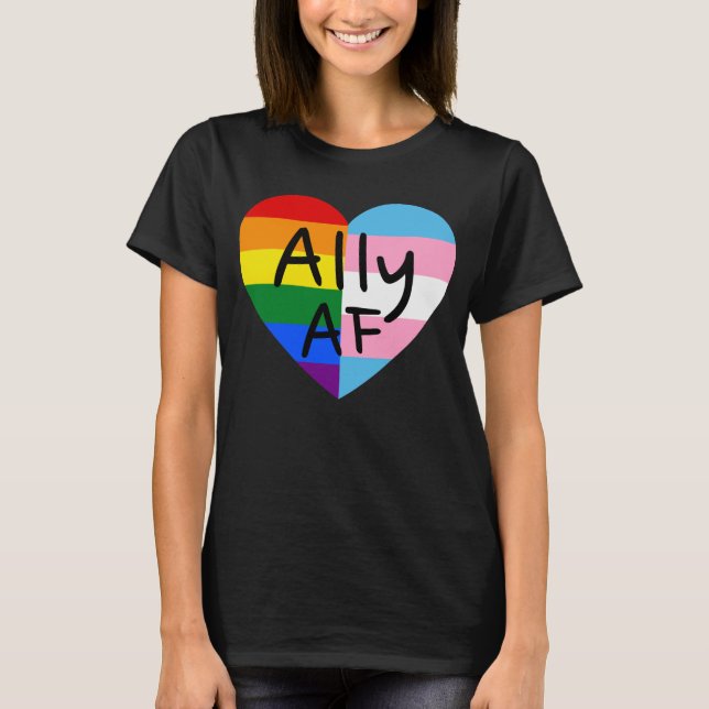 Camiseta Ally AF III - Orgullo gay de la bandera LGBTQ (Anverso)