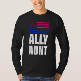 Camiseta Ally Aunt Bisexual Flag Lgbt Gay Primen