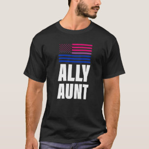 Camiseta Ally Aunt Bisexual Flag Lgbt Gay Primen