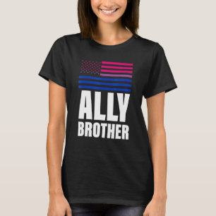 Camiseta Ally Brother Bisexual Flag Orgullo Gay Lgbt