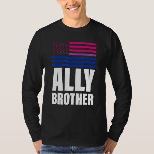 Camiseta Ally Brother Bisexual Flag Orgullo Gay Lgbt