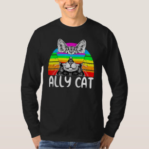 Camiseta Ally Cat Arcoiris gafas de sol Lgbt Gay Pride Kitt