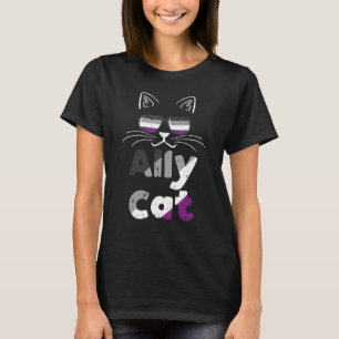 Camiseta Ally Cat Asexual Gafas De Sol Ace Pride Bandera As
