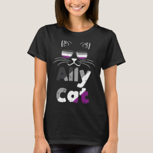 Camiseta Ally Cat Asexual Gafas De Sol Ace Pride Bandera As