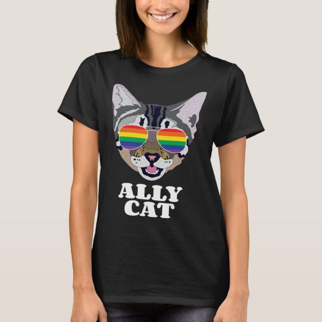 Camiseta Ally Cat  Gay Pride (Anverso)