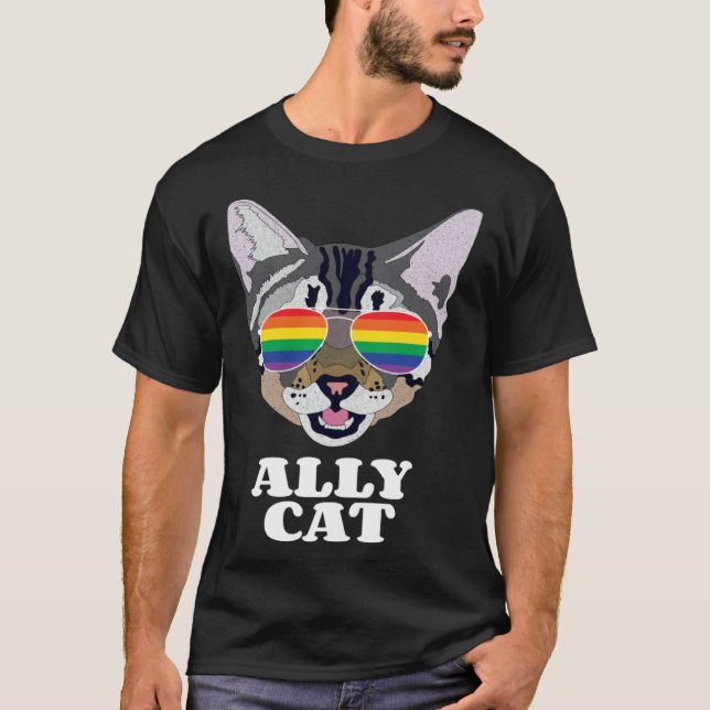 Camiseta Ally Cat  Gay Pride (Anverso)