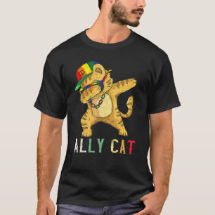 Camiseta Ally Cat Lgbt Arcoiris Dabbing Aliados Bandera Org