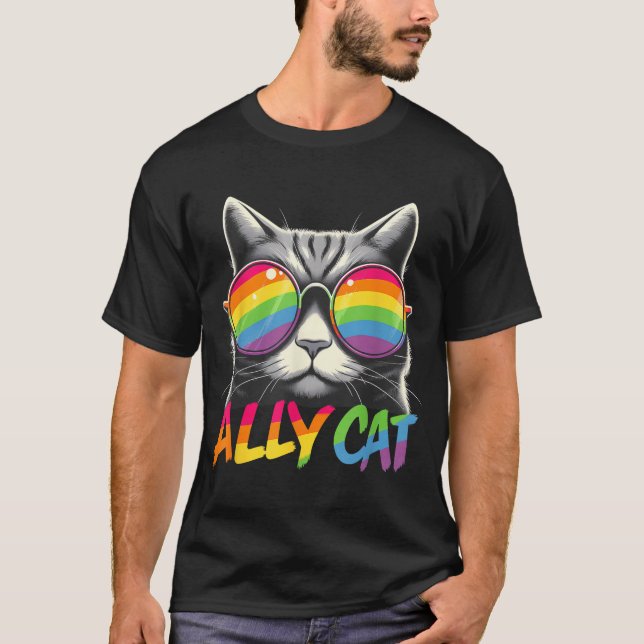 Camiseta Ally Cat Transgender Trans Prige (Anverso)