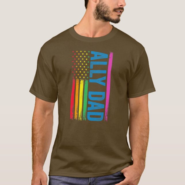 Camiseta Ally Dad Ally LGBTQ  (Anverso)