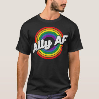 Camiseta Ally del Orgullo Arcoiris Gay Af Bandera De Concie