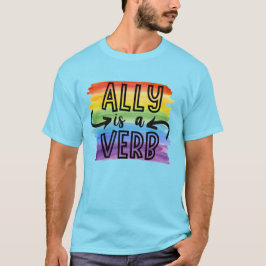 Camiseta Ally es un auténtico orgullo LGBTQ en arcoíris