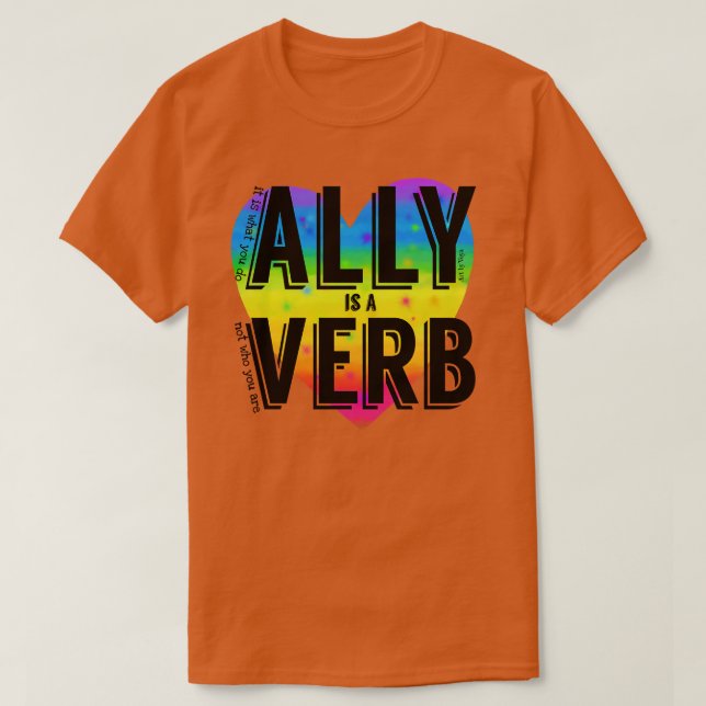 Camiseta Ally es un verbo (Diseño del anverso)