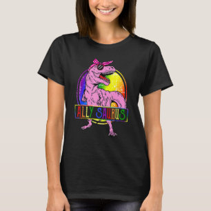 Camiseta Ally Saurus T Rex Dinosaur Orgulloso Ally Lgbt Org