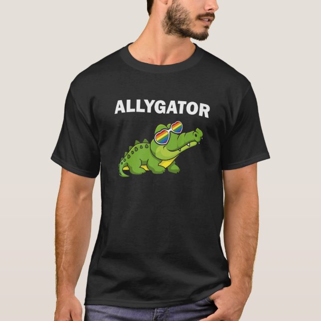 Camiseta Allygator Straily Alligator LGBTQ+ Gay Supp (Anverso)