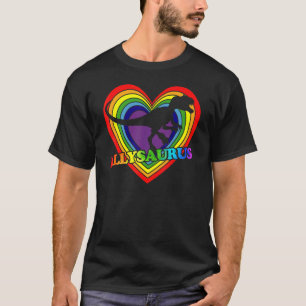 Camiseta Allysaurus Ally Rex Dinosaure Gay Pride Desfile Lg