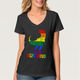 Camiseta Allysaurus LGB Dinosaur Bandera Arcoíris Ally LGB