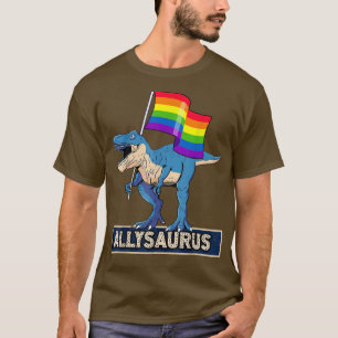 Camiseta ALLYSAURUS LGBTQ partidario del Orgullo Gay y dise