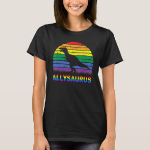 Camiseta Allysaurus T Rex Dinosaur Lgbt Gay Pride M