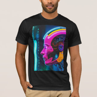 Camiseta Alma Artificial Cara de Android Cyberpunk