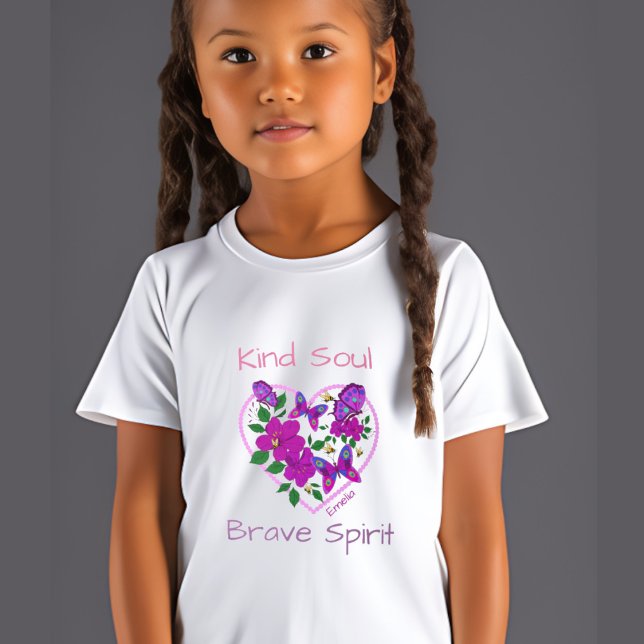 Camiseta Alma bondadosa Espíritu valiente Corazón de flor s (Subido por el creador)